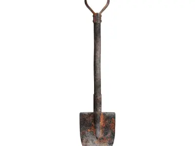 Old shovel Low-poly 3D model