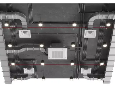 Ventilation system set 01 3D model