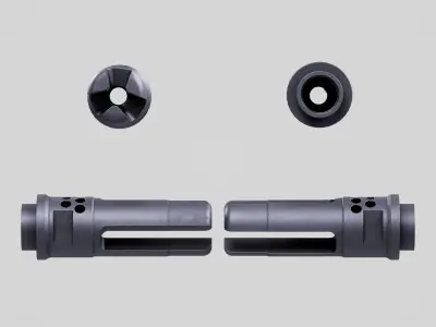 WARCOMP Flash Hider Low-poly 3D model purchase