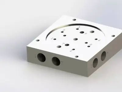 3 Axis Hydraulic Control Valve Free 3D model