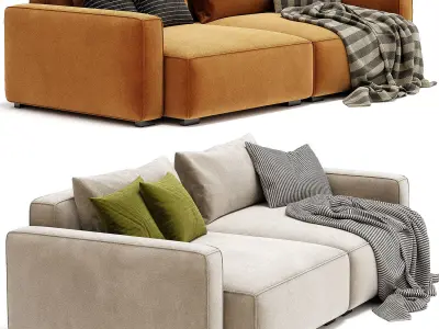 MAGS SOFT  SEATER COMBINATION 1 LOW By Hay 3D model