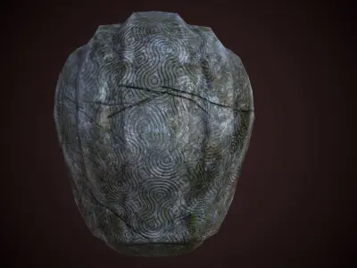 Greek head Low-poly 3D model