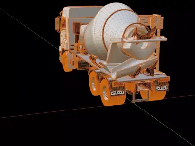 Isuzu Giga Concrete Mixer 3D model