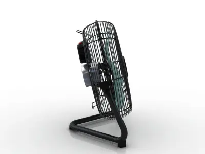 Heavy Duty Floor Fan 3D model