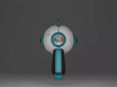 Retro style Ray Gun Low-poly 3D model purchase