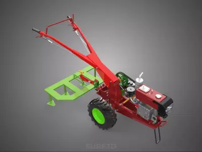 TEETH TINE TOOTH PLOW PLOUGH RAKE HARROW CULTIVATOR HAND TRACTOR 3D model