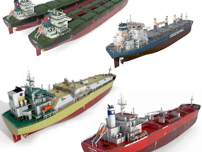 Ships collection 02 hquality 3D model