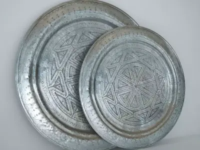 Moroccan Antique Tray 3D model 3D model