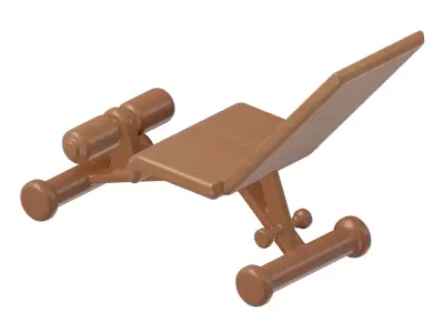 Wooden Gym Bench Press Toy 3D model