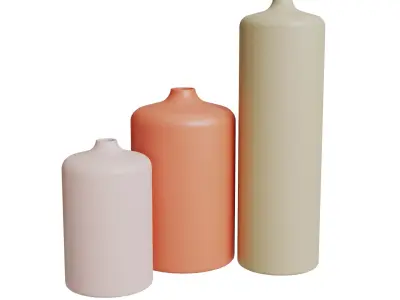 Colored Vases Free 3D model