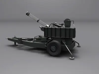 M167 VADS Low-poly 3D model