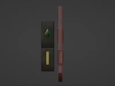 Twin Tanto Daggers Free low-poly 3D model