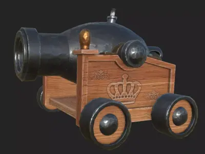 Cannon Cartoon 7 Free low-poly 3D model
