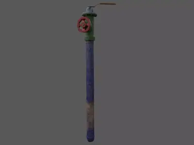Hydraulic tube  Low-poly 3D model