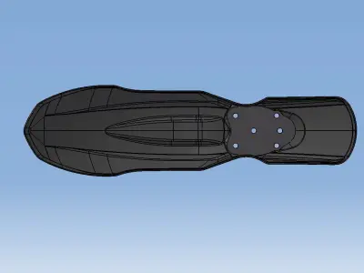 Front fender pitbike universal 3D model