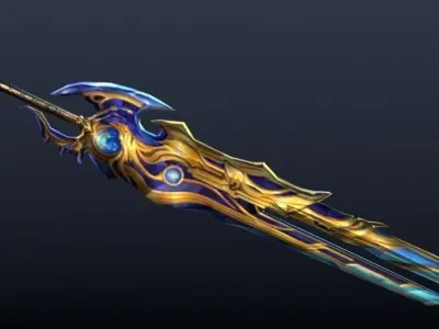 Futuristic Sword Low-poly 3D model 4