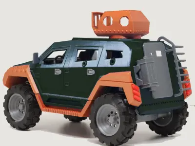 Armored swat combat vehicle  Free 3D print model