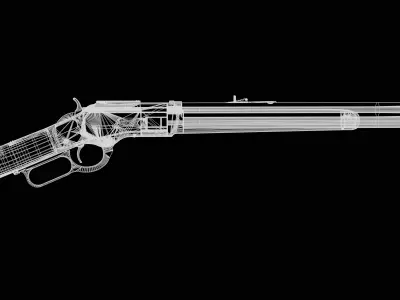 Winchester 1873 Low-poly High Quality 3D Model Low-poly 3D model