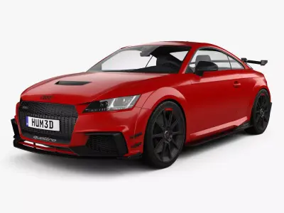 Professional Audi TT RS  Model with Custom Aero Kit 3D model
