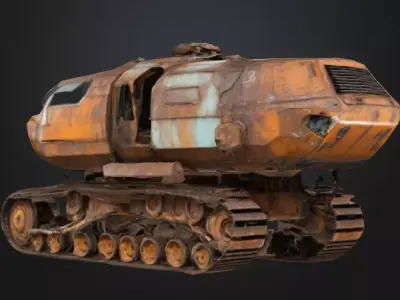  futuristic tracked 3D model