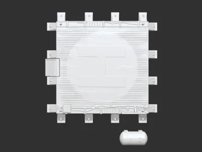 Helicopter Pad - Modern 3D Tabletop Terrain Piece 3D print model