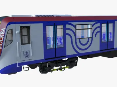 Moscow metro train 3D model
