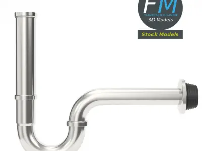 Basin sink siphon 3D model