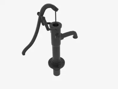  Hand Water Pump  Low-poly 3D model