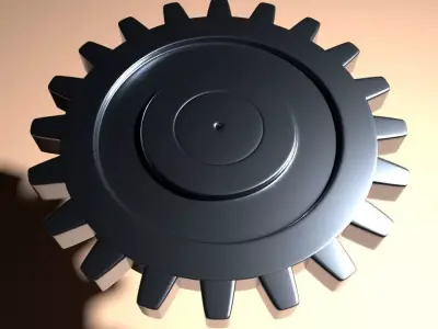Wheel gear Free low-poly 3D model