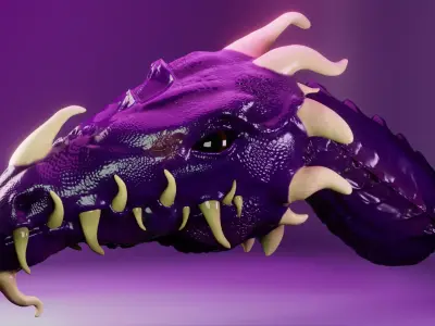 Dragon head Free 3D model