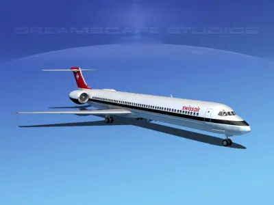 McDonnell Douglas MD-80 Swissair 3D model