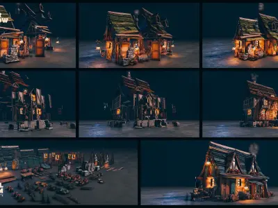 RPG Medieval Kingdom - Unity3D  UE4 Low-poly 3D model