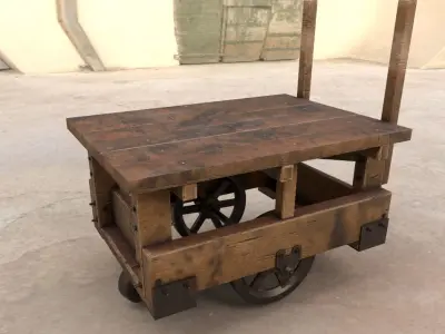 Vintage Factory Cart 3D model