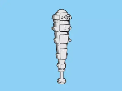 Transforming Melee Weapon Rigged 3D model
