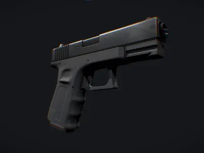 9MM Pistol Low-poly 3D model purchase