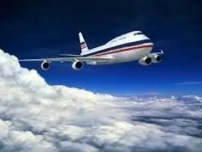 Airplane flying in sky 3D model