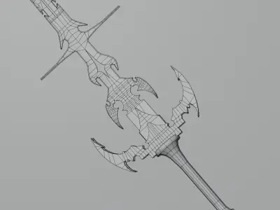 SWORD BLENDER Low-poly 3D model