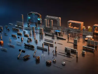 Sci-Fi Modular Kit Bash Pack Vol 1 60  Assets 3D model