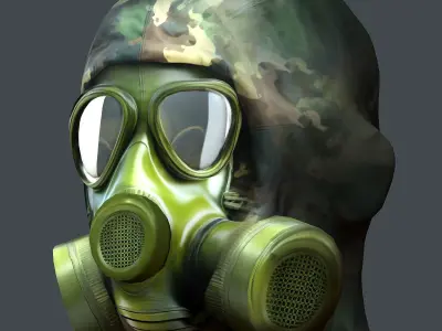 Helmet 3d model military combat Military Low-poly Low-poly 3D model 19