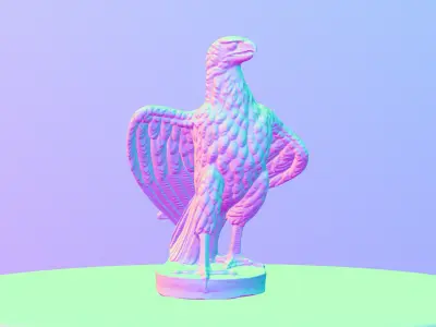 Eagle Marble Statue 3D model