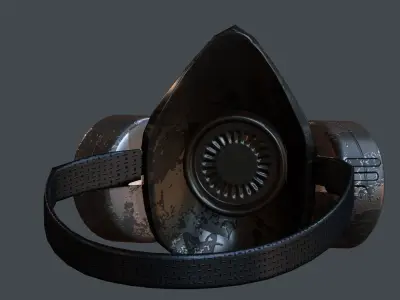 Gas mask helmet 3d model scifi Low-poly Low-poly 3D model Low-poly 3D model