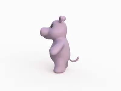 Little animal baby - Hippo cute - Character010 Low-poly 3D model