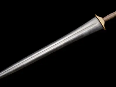 Greek Sword Xiphos 04 Low-poly 3D model