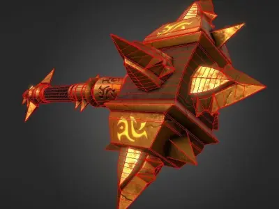 Sulfuras Hand of Ragnaros Low-poly 3D model