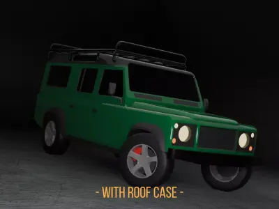 Stylized Land Rover Defender - Game Ready Low-poly 3D model