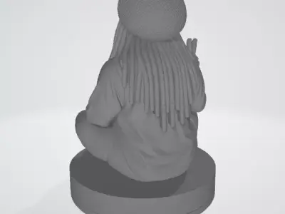 Reggae Hippie Herb Grinder-2-Part Magnetic-MellowVerse 3D print model