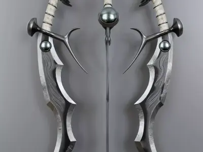 Fantasy Melee Weapon A3 Low-poly 3D model