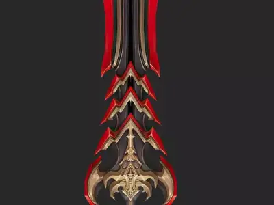 Pack With 30 Fantasy Swords - Part 01 Low-poly 3D model