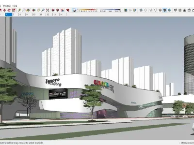 Sketchup Commercial Complex L3 3D model