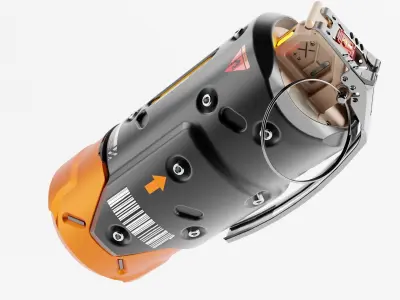 Toxic Sci-fi Grenade 3D model